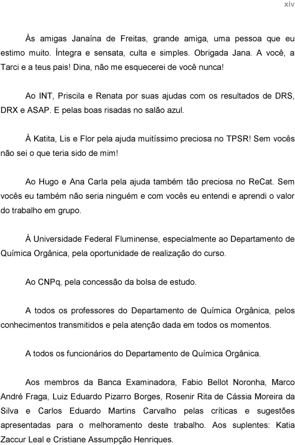 Sem vocês não sei o que teria sido de mim! Ao Hugo e Ana Carla pela ajuda também tão preciosa no ReCat.