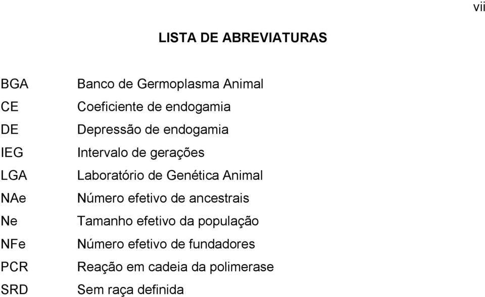 gerações Laboratório de Genética Animal Número efetivo de ancestrais Tamanho