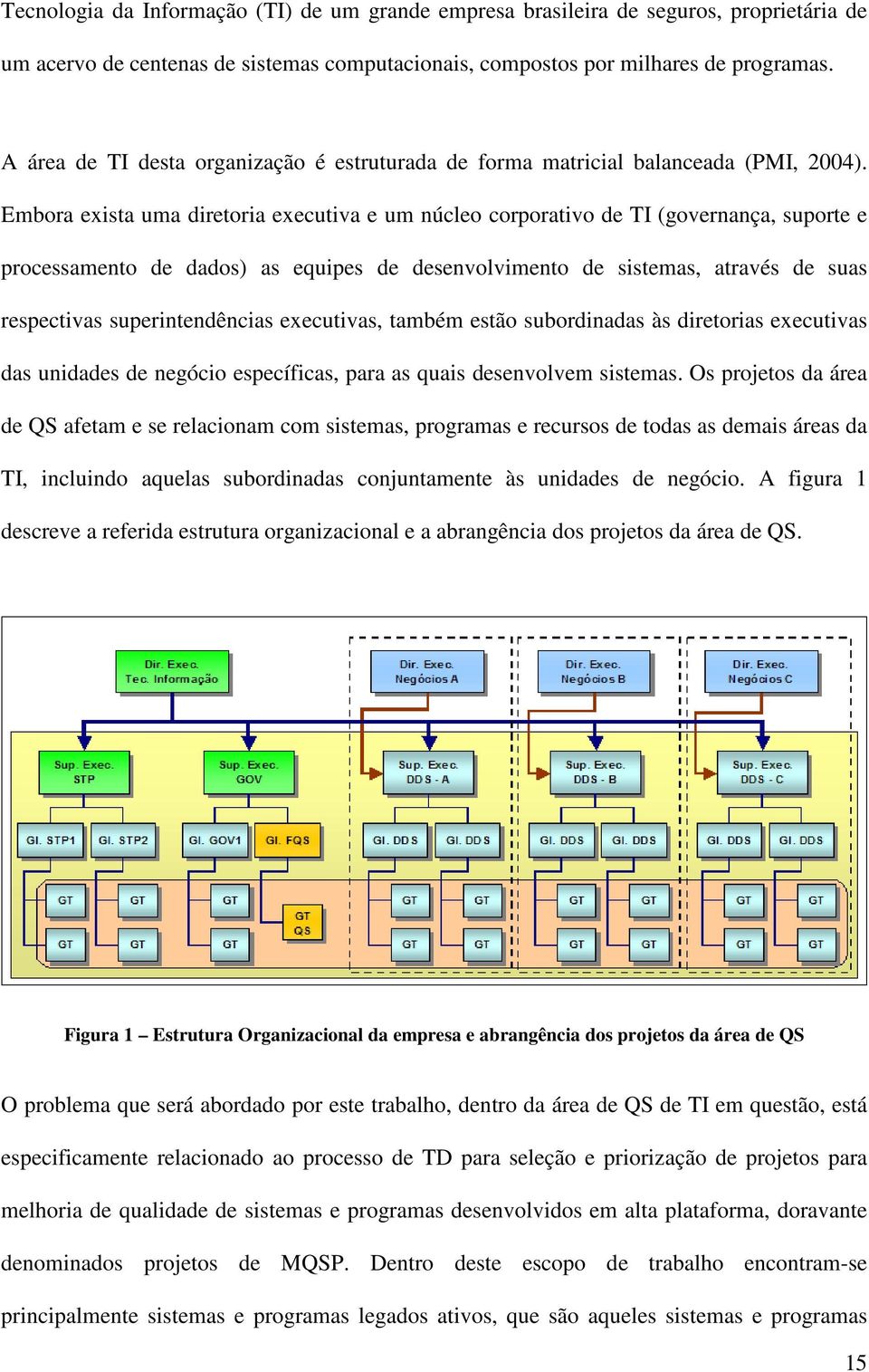 Embora exista uma diretoria executiva e um núcleo corporativo de TI (governança, suporte e processamento de dados) as equipes de desenvolvimento de sistemas, através de suas respectivas