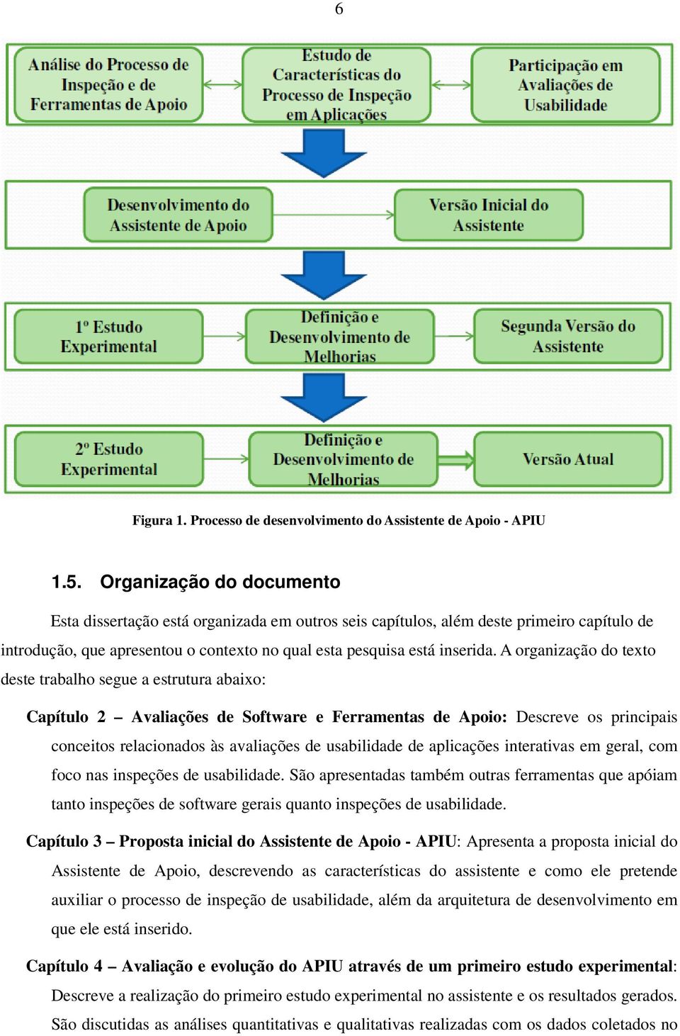 A organização do texto deste trabalho segue a estrutura abaixo: Capítulo 2 Avaliações de Software e Ferramentas de Apoio: Descreve os principais conceitos relacionados às avaliações de usabilidade de