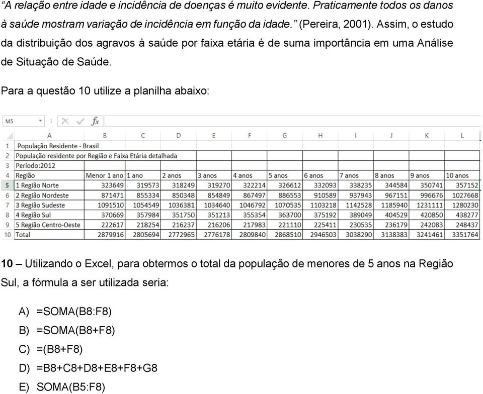 Assim, o estudo da distribuição dos agravos à saúde por faixa etária é de suma importância em uma Análise de Situação de Saúde.