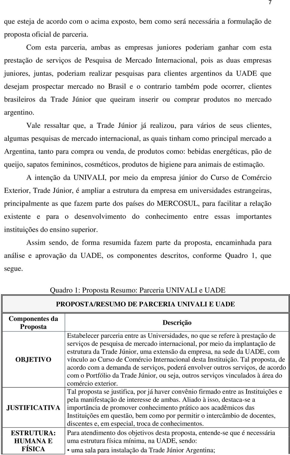 para clientes argentinos da UADE que desejam prospectar mercado no Brasil e o contrario também pode ocorrer, clientes brasileiros da Trade Júnior que queiram inserir ou comprar produtos no mercado