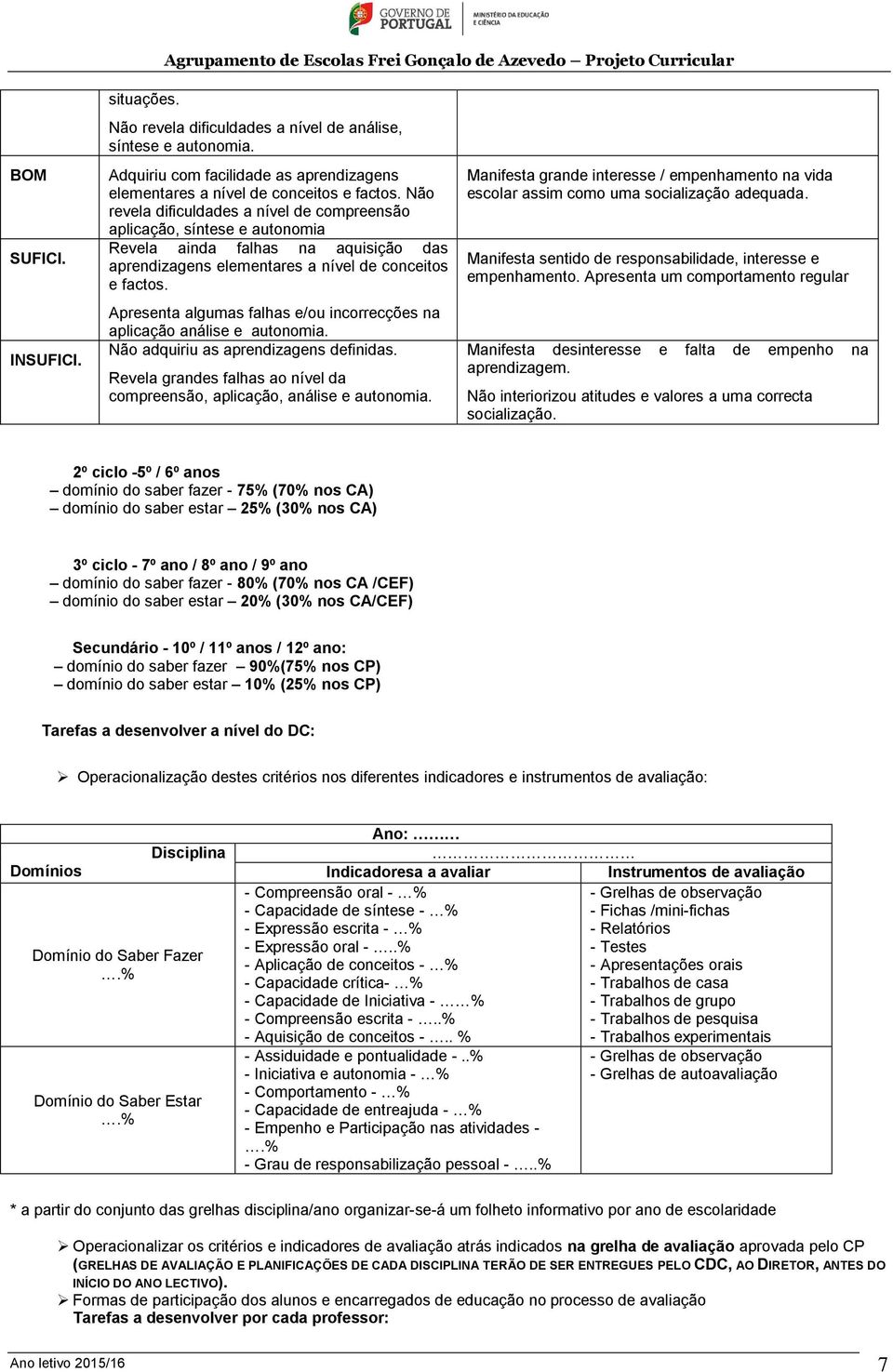 Apresenta algumas falhas e/ou incorrecções na aplicação análise e autonomia. Não adquiriu as aprendizagens definidas. Revela grandes falhas ao nível da compreensão, aplicação, análise e autonomia.