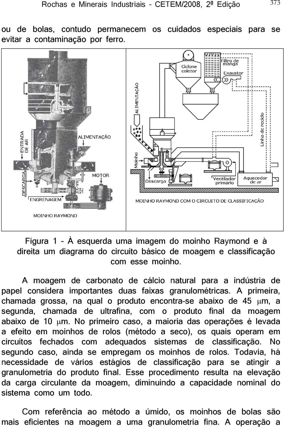 A moagem de carbonato de cálcio natural para a indústria de papel considera importantes duas faixas granulométricas.