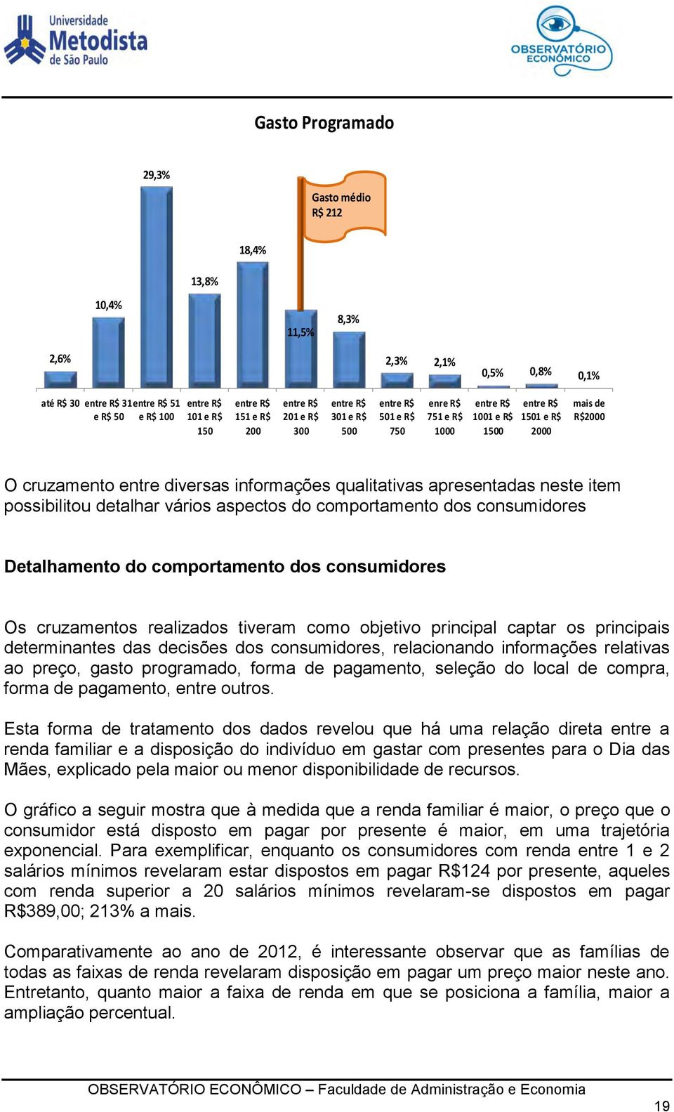 qualitativas apresentadas neste item possibilitou detalhar vários aspectos do comportamento dos consumidores Detalhamento do comportamento dos consumidores Os cruzamentos realizados tiveram como