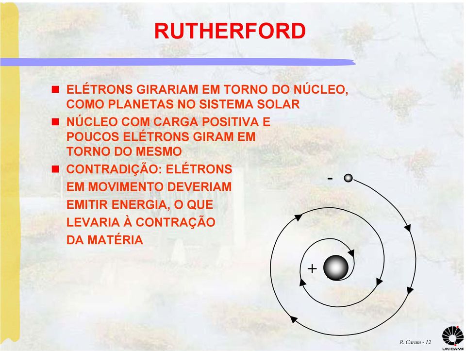 GIRAM EM TORNO DO MESMO CONTRADIÇÃO: ELÉTRONS - EM MOVIMENTO