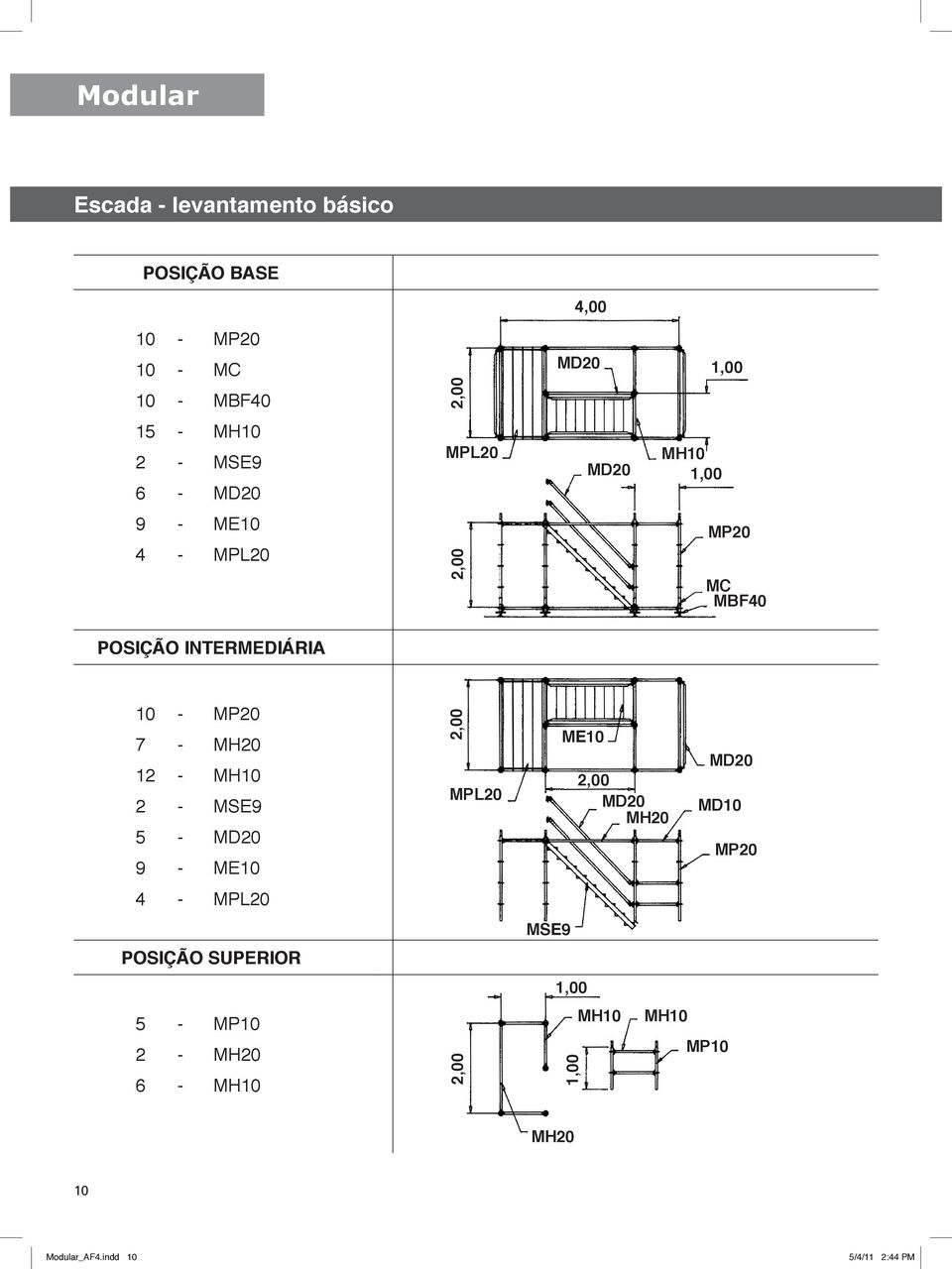 10 - MP20 7 - MH20 12 - MH10 2 - MSE9 5 - MD20 9 - ME10 4 - MPL20 POSIÇÃO SUPERIOR 5 - MP10 2 - MH20