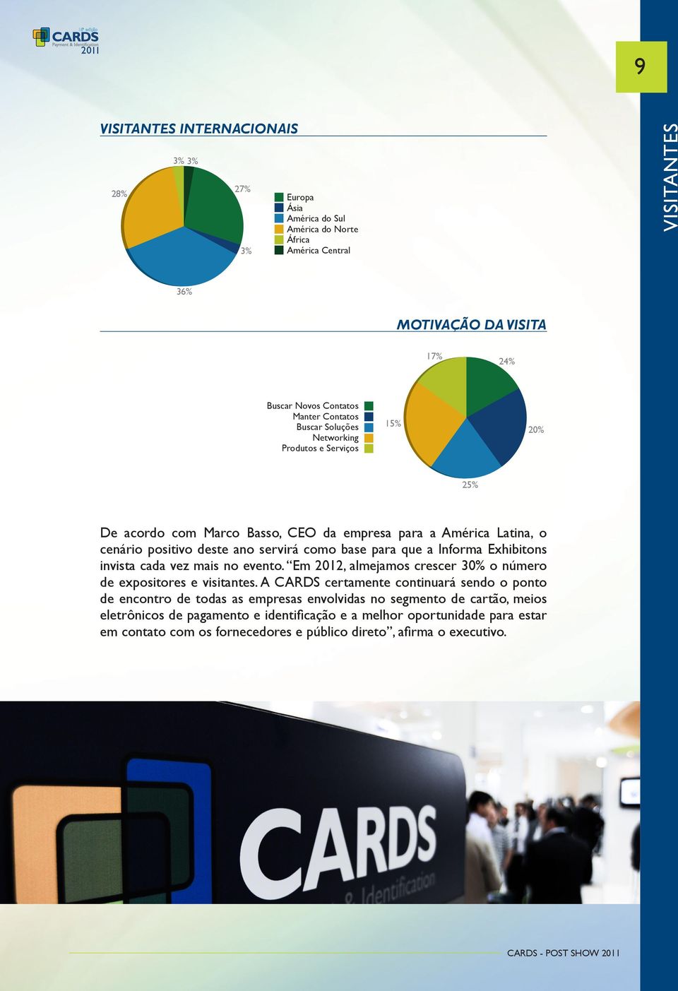 a Informa Exhibitons invista cada vez mais no evento. Em 2012, almejamos crescer 30% o número de expositores e visitantes.