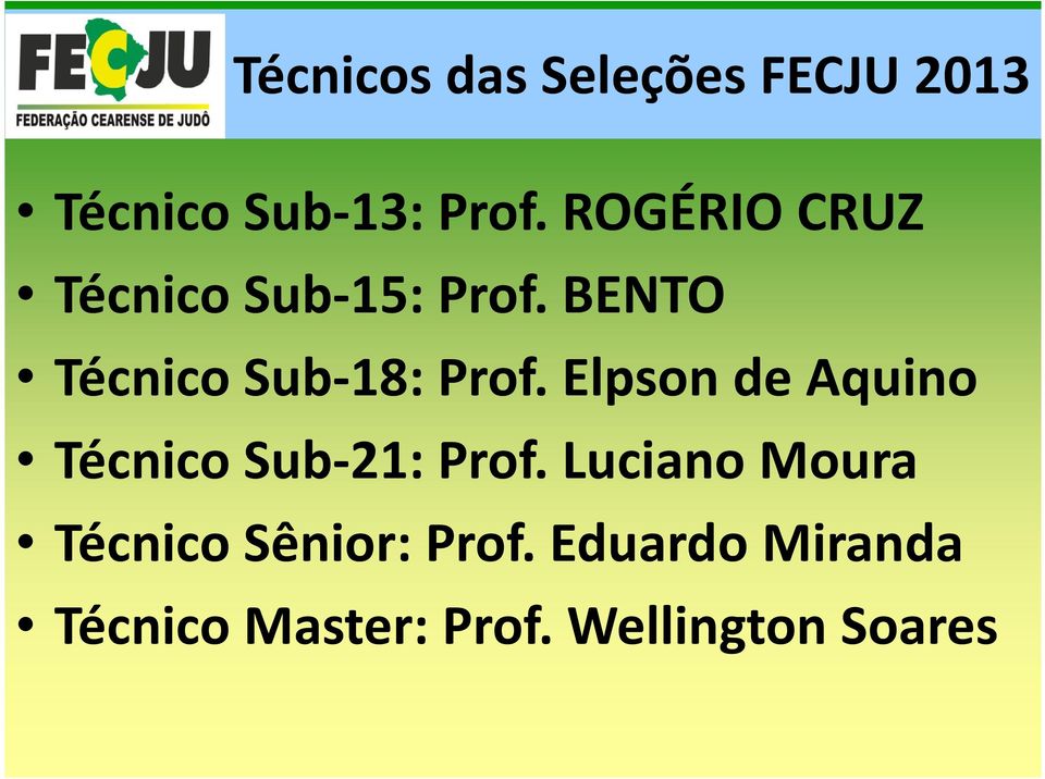 Elpson de Aquino Técnico Sub-21: Prof.