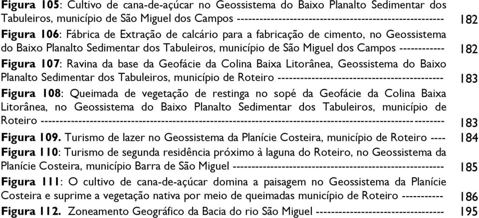 da base da Geofácie da Colina Baixa Litorânea, Geossistema do Baixo Planalto Sedimentar dos Tabuleiros, município de Roteiro -------------------------------------------- 183 Figura 108: Queimada de