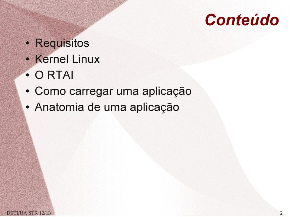 uma aplicação Anatomia de