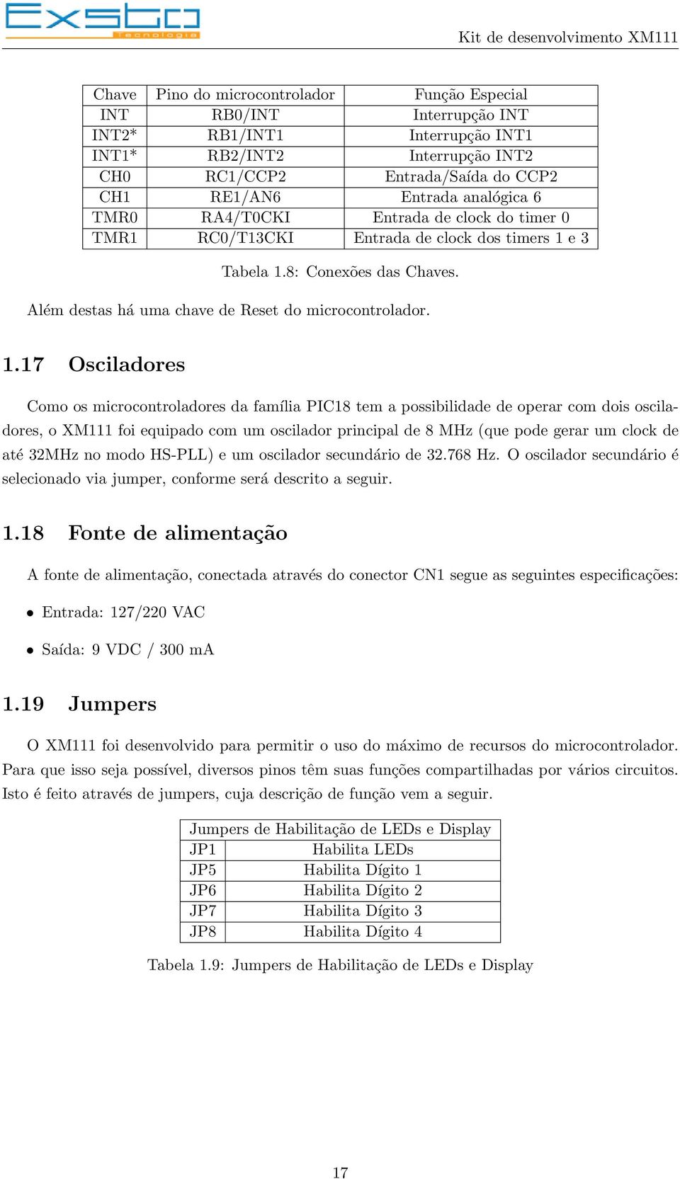 e 3 Tabela 1.