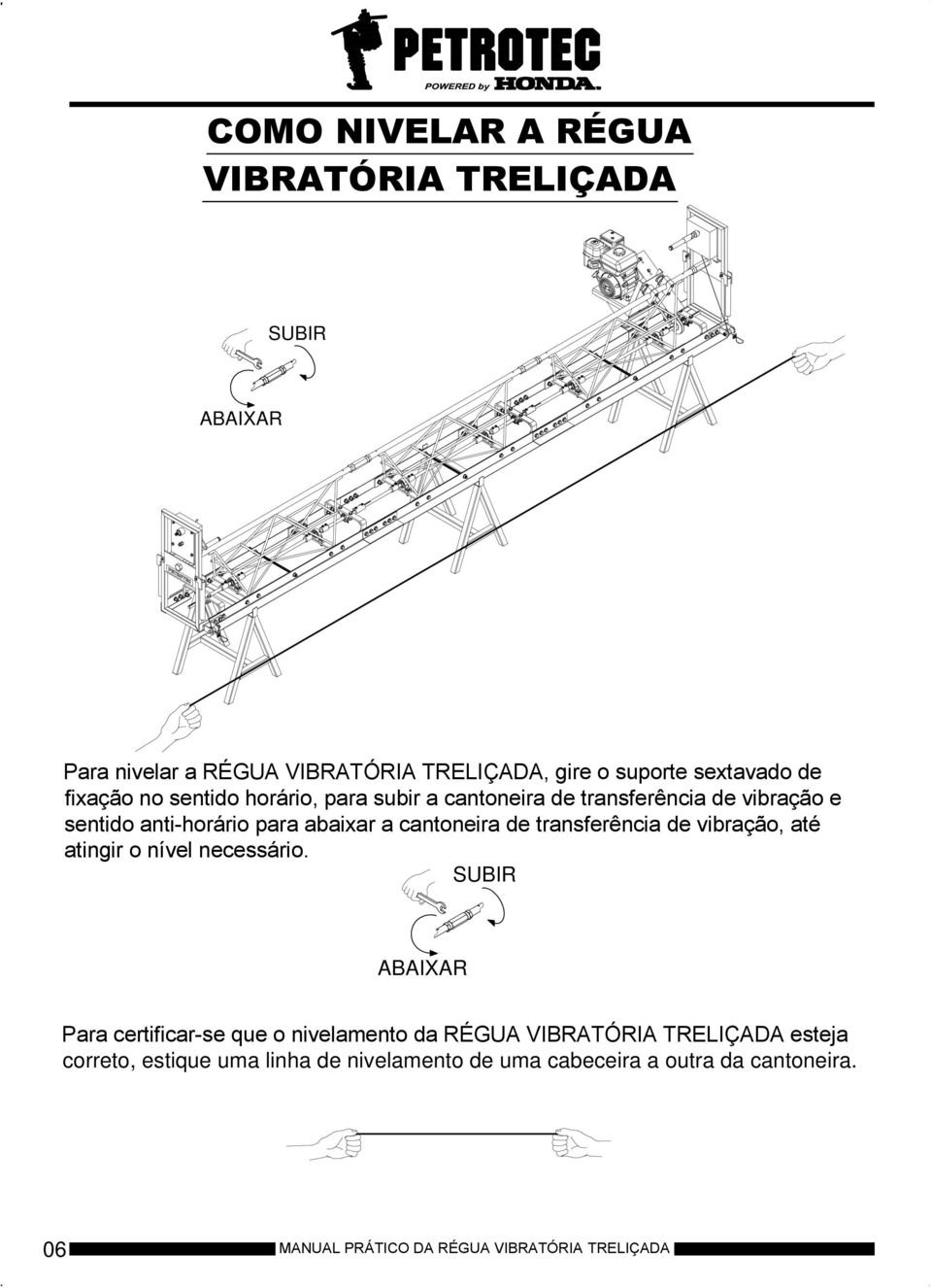 transferência de vibração, até atingir o nível necessário.