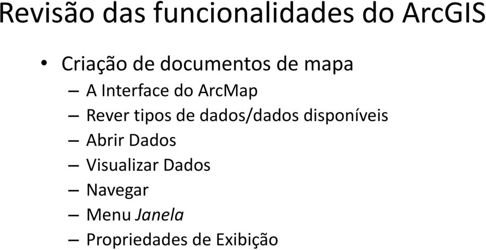 tipos de dados/dados disponíveis Abrir Dados