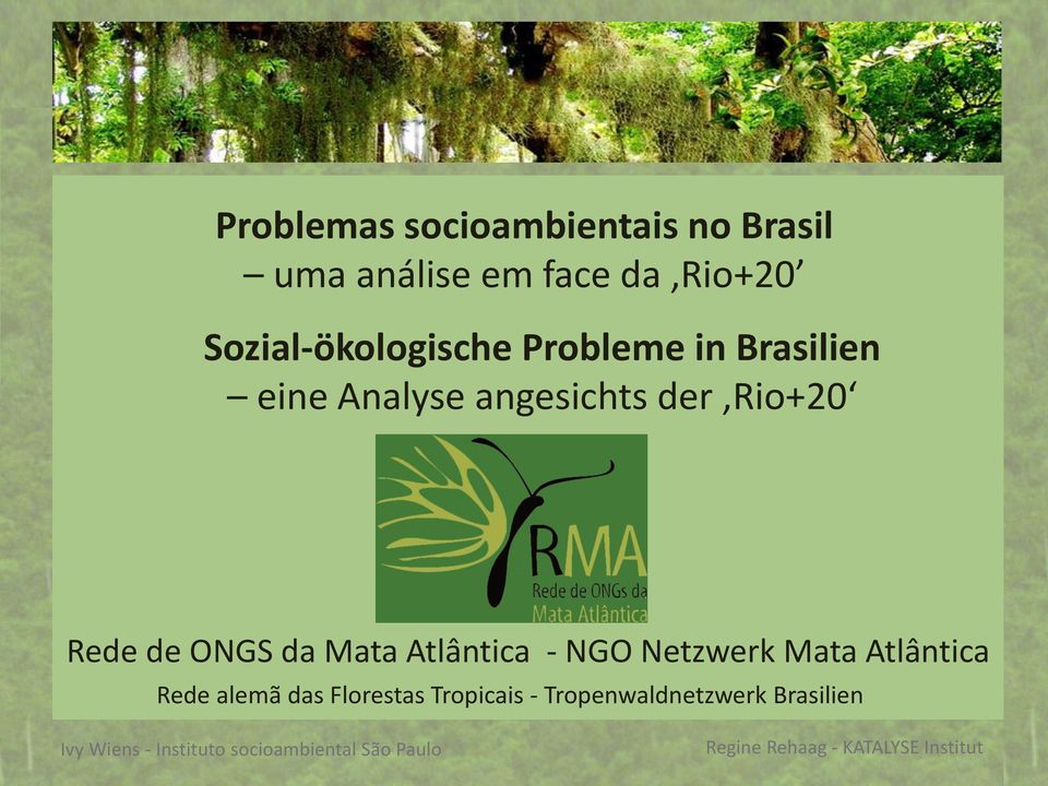 der Rio+20 Rede de ONGS da Mata Atlântica - NGO Netzwerk Mata