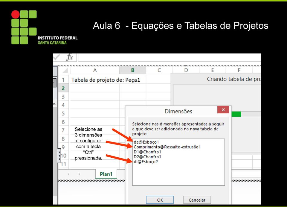 Ctrl pressionada.