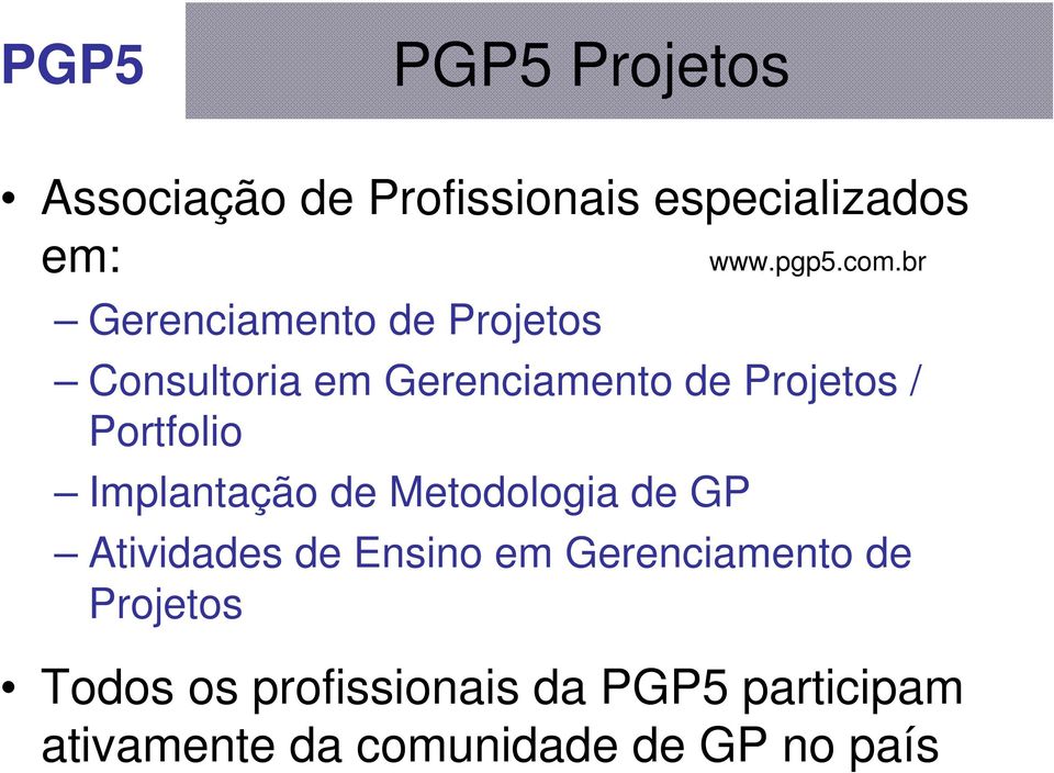 Portfolio Implantação de Metodologia de GP Atividades de Ensino em