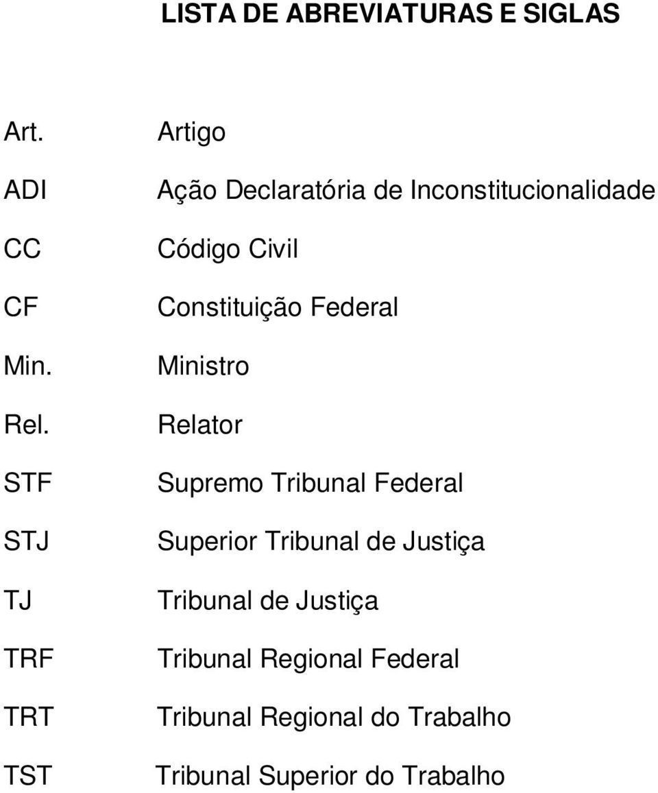 Civil Constituição Federal Ministro Relator Supremo Tribunal Federal Superior