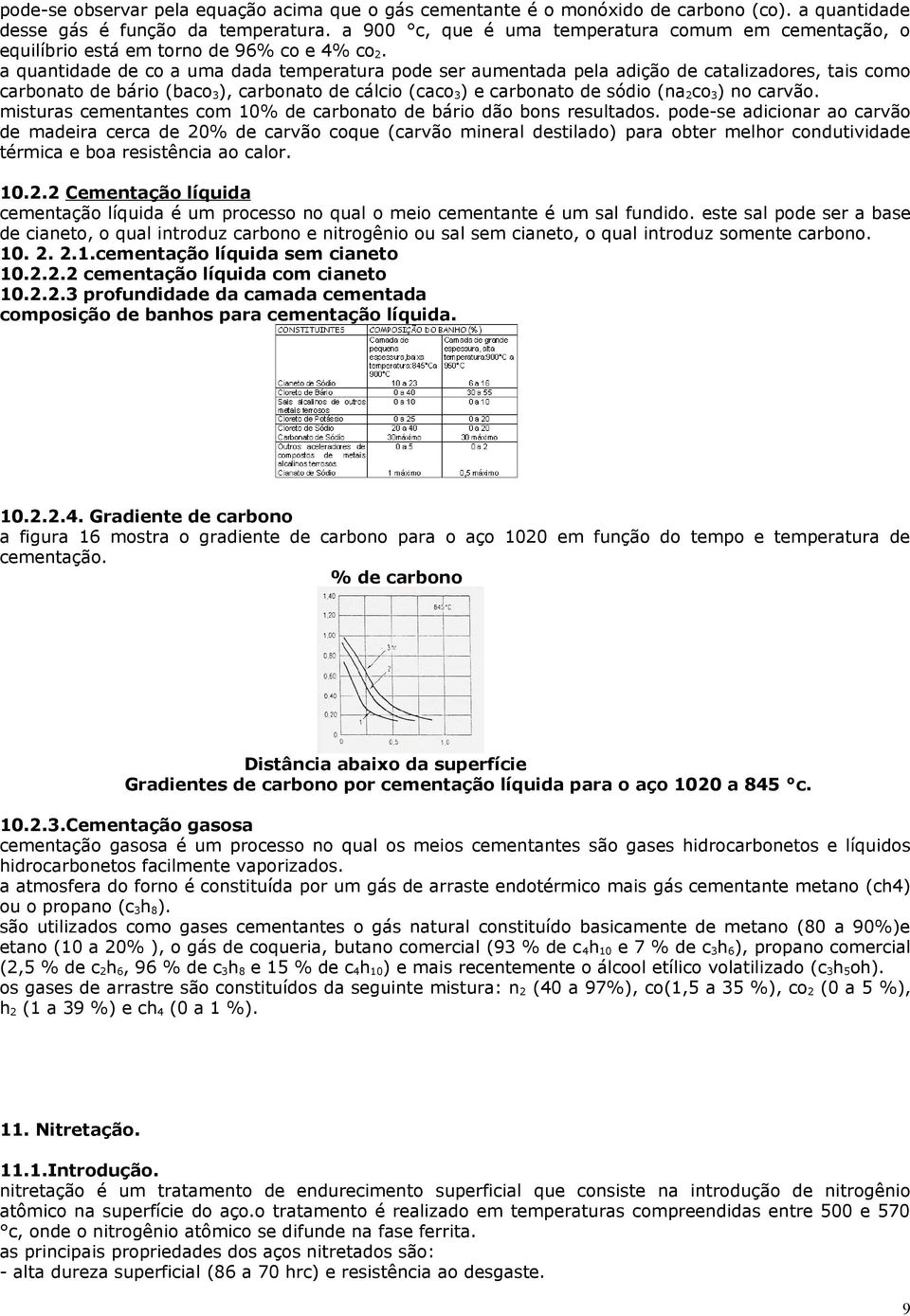 a quantidade de co a uma dada temperatura pode ser aumentada pela adição de catalizadores, tais como carbonato de bário (baco 3), carbonato de cálcio (caco 3) e carbonato de sódio (na 2co 3) no