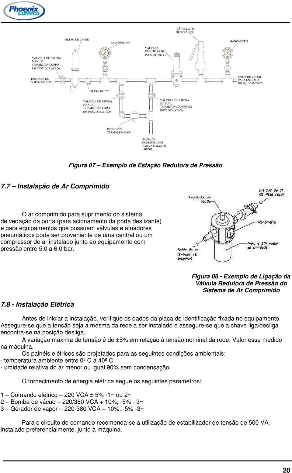 CONDENSADOS PARA A CAIXA DE DRENO Figura 07 Exemplo de Estação Redutora de Pressão 7.