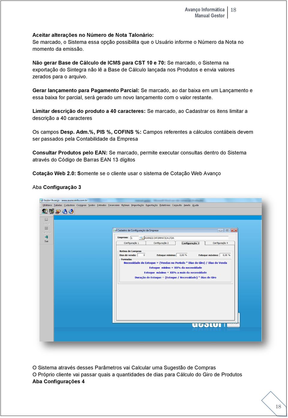 Gerar lançamento para Pagamento Parcial: Se marcado, ao dar baixa em um Lançamento e essa baixa for parcial, será gerado um novo lançamento com o valor restante.