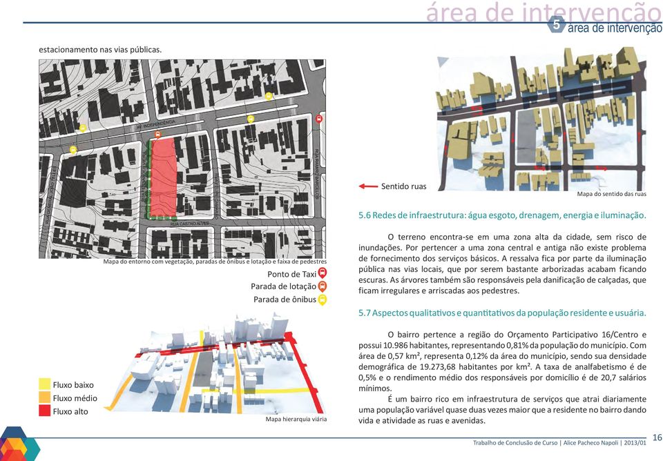 encontra-se em uma zona alta da cidade, sem risco de inundações. Por pertencer a uma zona central e antiga não existe problema de fornecimento dos serviços básicos.