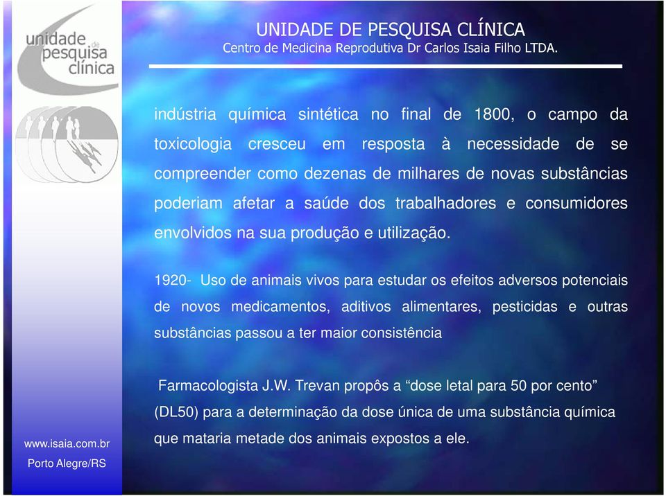 1920- Uso de animais vivos para estudar os efeitos adversos potenciais de novos medicamentos, aditivos alimentares, pesticidas e outras substâncias passou