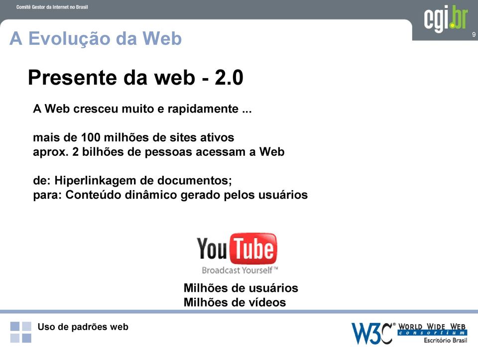 .. mais de 100 milhões de sites ativos aprox.