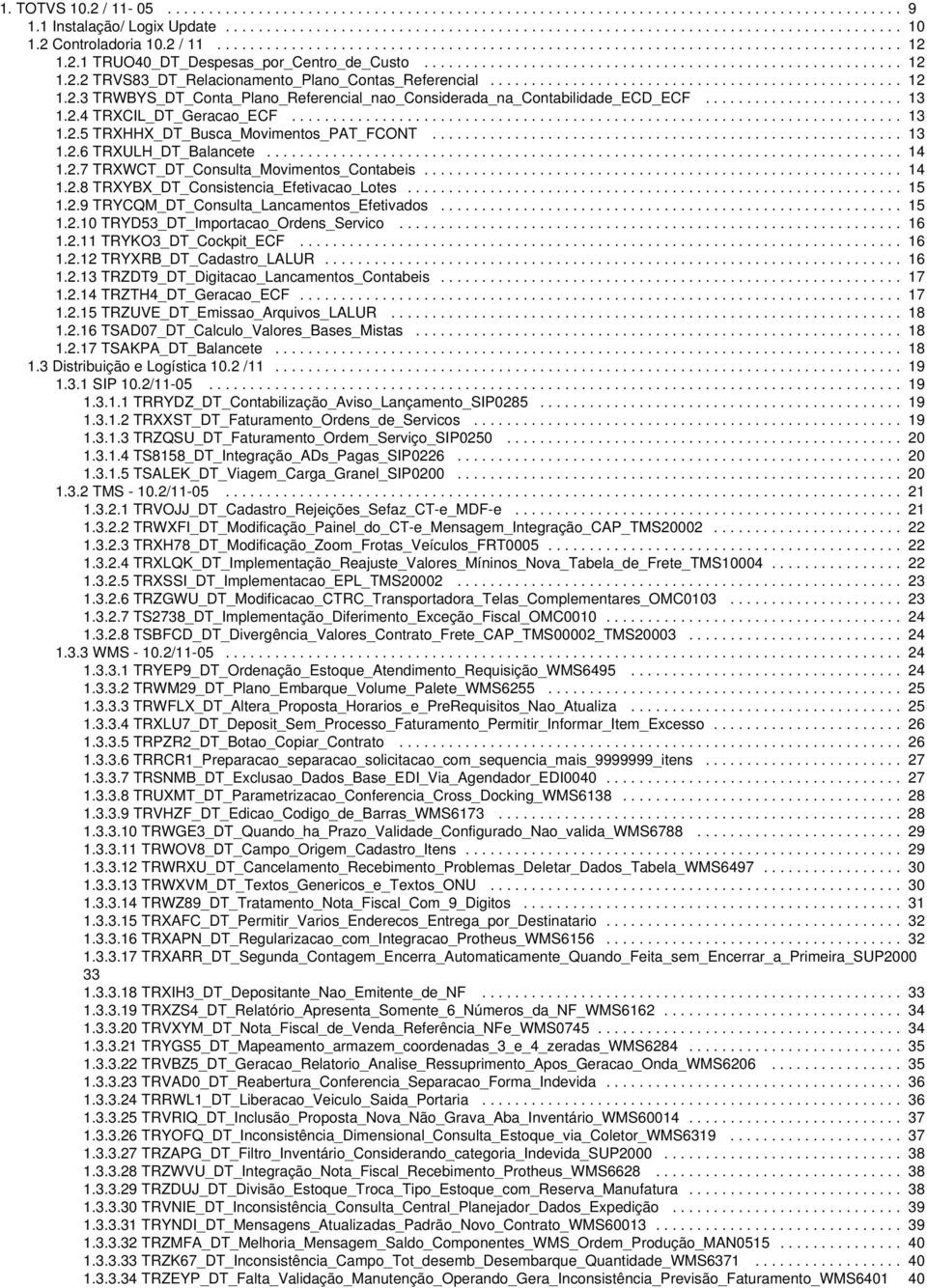 ................................................. 12 1.2.3 TRWBYS_DT_Conta_Plano_Referencial_nao_Considerada_na_Contabilidade_ECD_ECF........................ 13 1.2.4 TRXCIL_DT_Geracao_ECF.......................................................................... 13 1.2.5 TRXHHX_DT_Busca_Movimentos_PAT_FCONT.