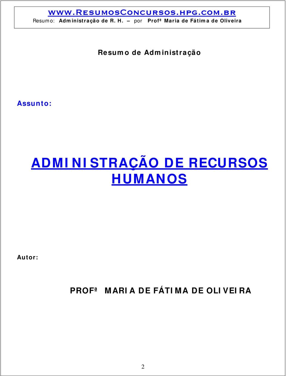 RECURSOS HUMANOS Autor: