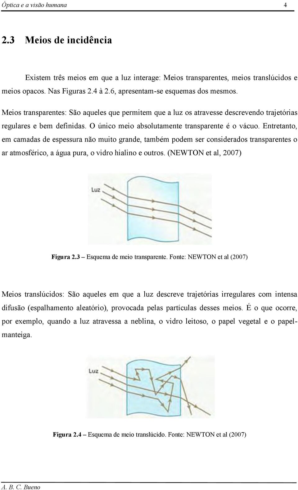 O único meio absolutamente transparente é o vácuo.