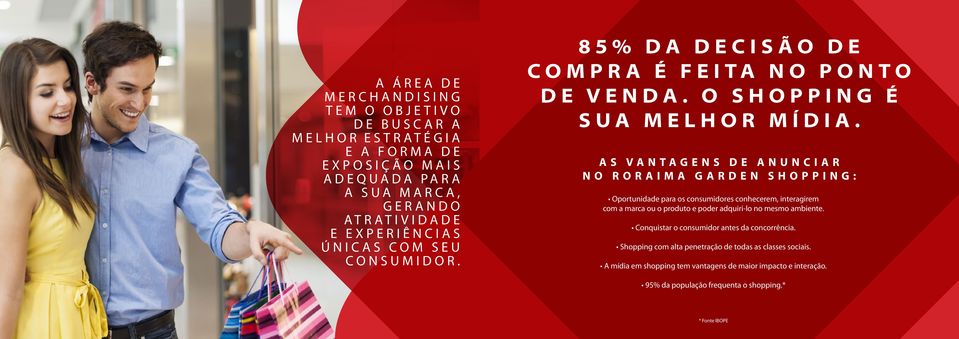 as vantagens de anunciar no roraima garden shopping: Oportunidade para os consumidores conhecerem, interagirem com a marca ou o produto e poder adquiri-lo no mesmo