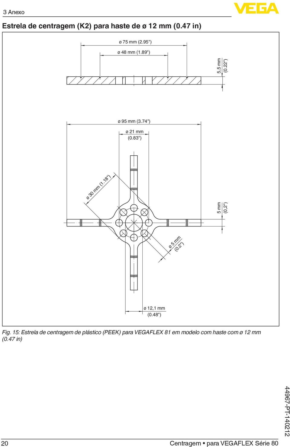 18") 5 mm (0,2") ø 5 mm (0.2") ø 12,1 mm (0.48") Fig.