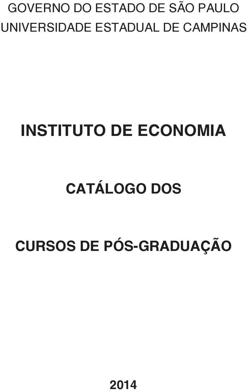 CAMPINAS INSTITUTO DE ECONOMIA