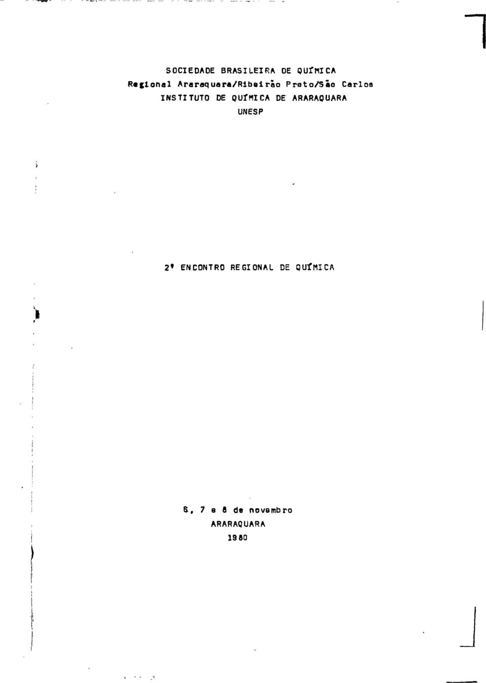 DE QUÍMICA DE ARARAQUARA UNESP 2» ENCONTRO