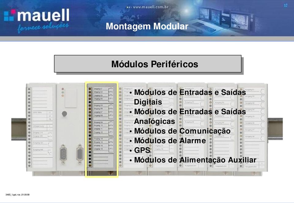 e Saídas Analógicas Módulos de Comunicação