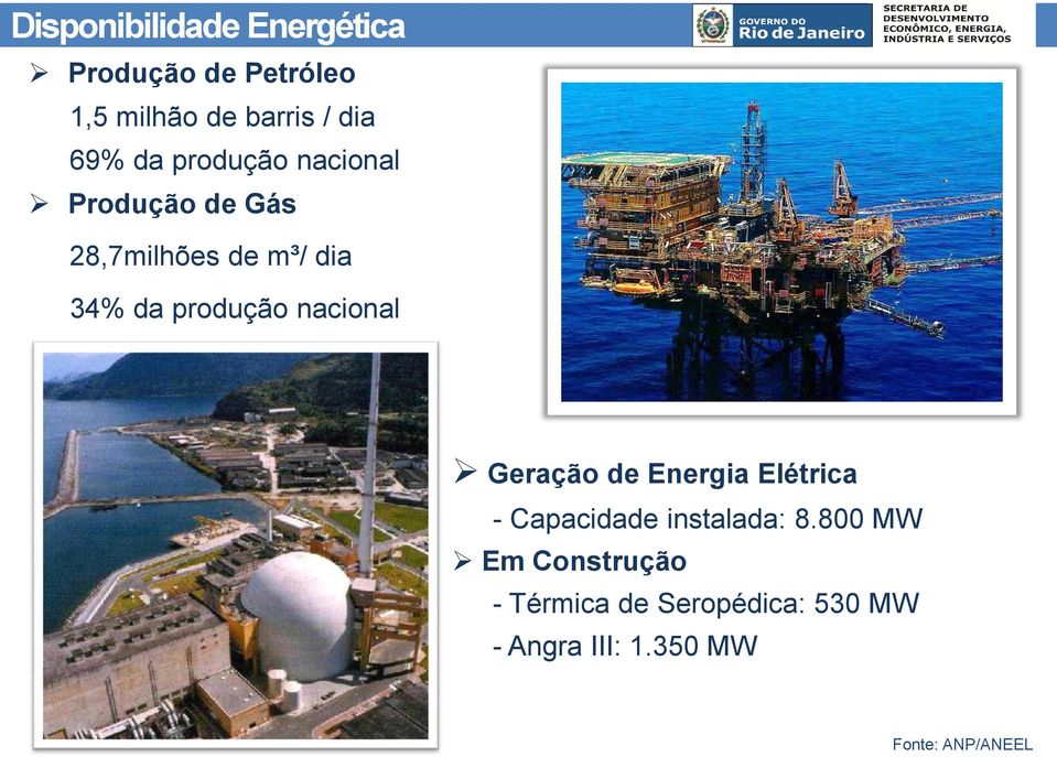 produção nacional Geração de Energia Elétrica - Capacidade instalada: 8.