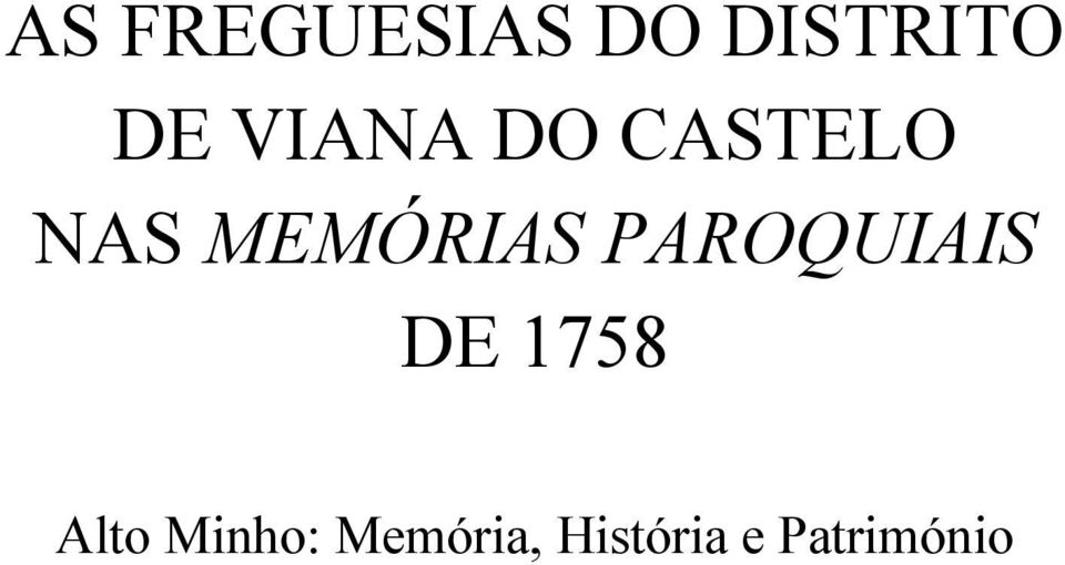 PAROQUIAIS DE 1758 Alto