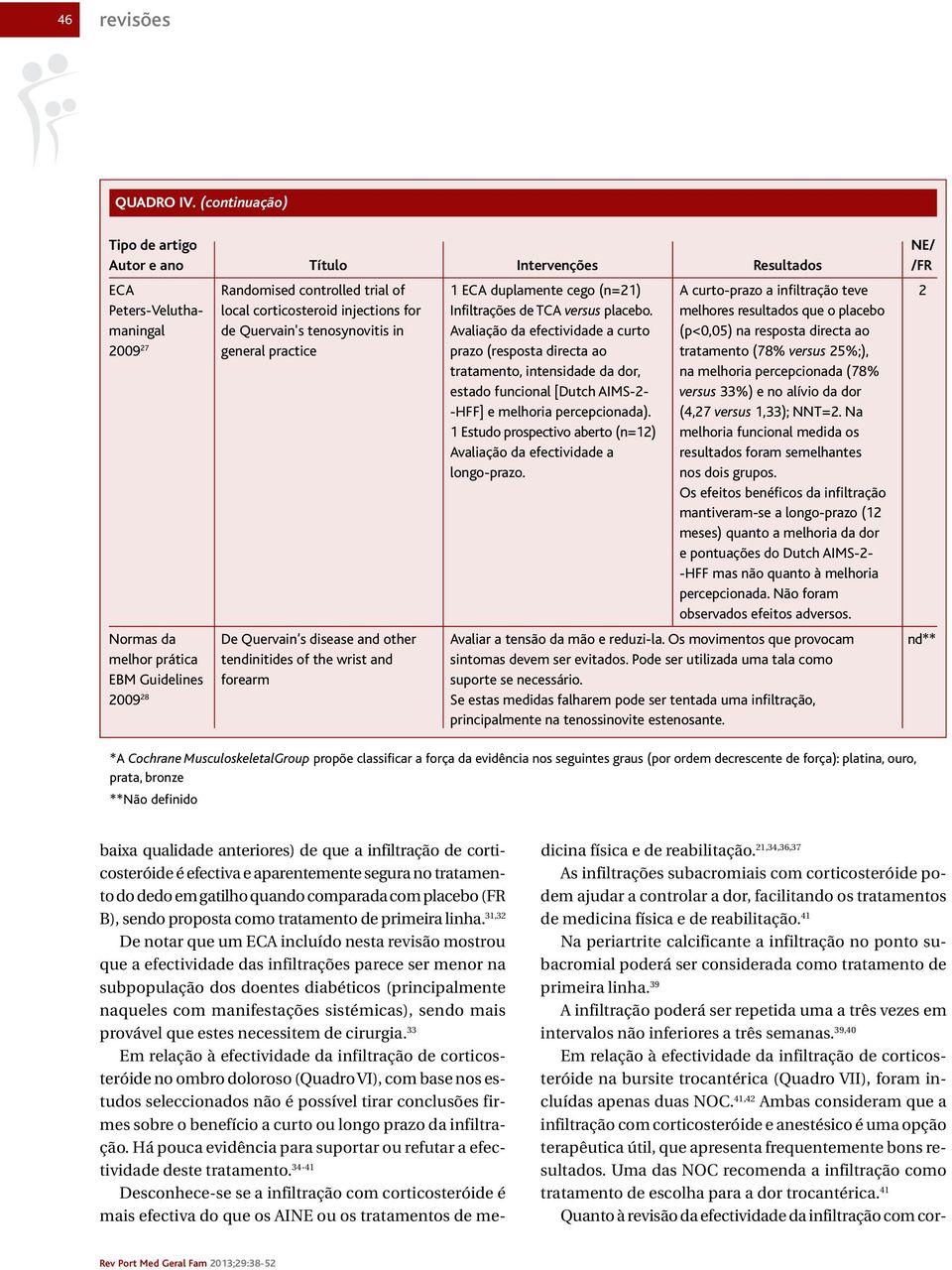 melhores resultados que o placebo maningal de Quervain's tenosynovitis in Avaliação da efectividade a curto (p<0,05) na resposta directa ao 2009 27 general practice prazo (resposta directa ao