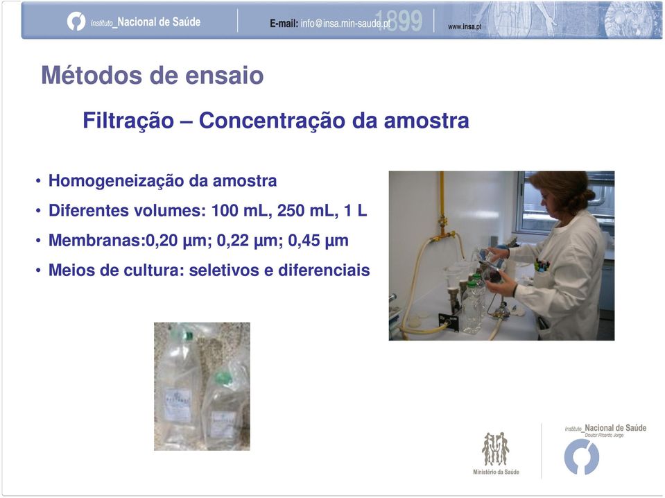 volumes: 100 ml, 250 ml, 1 L Membranas:0,20 µm;