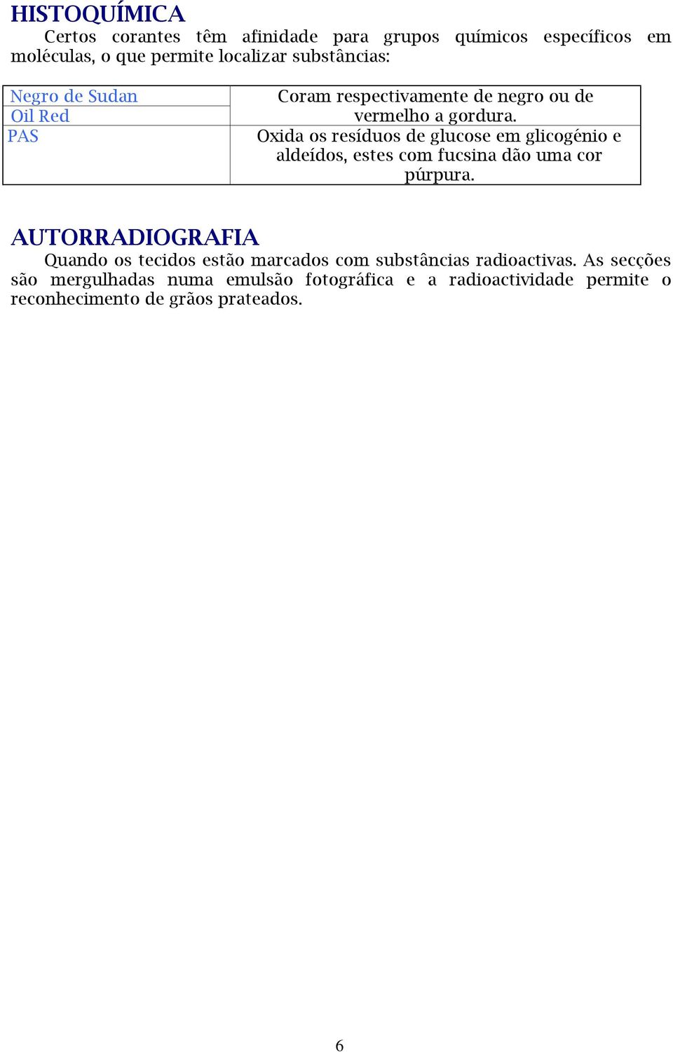 Oxida os resíduos de glucose em glicogénio e aldeídos, estes com fucsina dão uma cor púrpura.