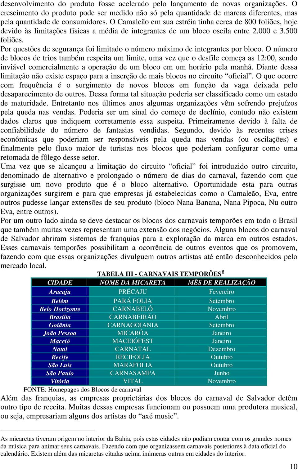 O Camaleão em sua estréia tinha cerca de 800 foliões, hoje devido às limitações físicas a média de integrantes de um bloco oscila entre 2.000 e 3.500 foliões.