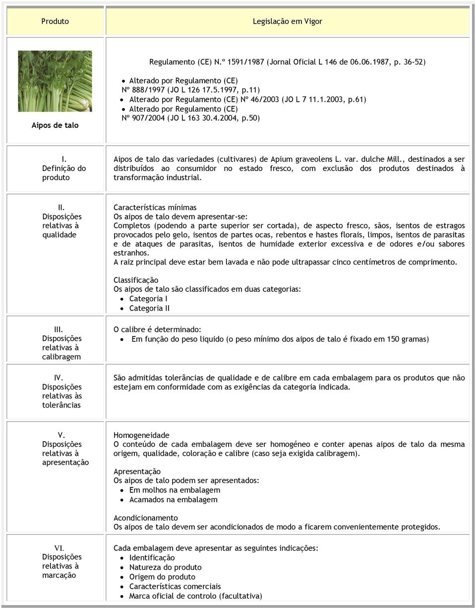 , destinados a ser distribuídos ao consumidor no estado fresco, com exclusão dos s destinados à transformação industrial. II.