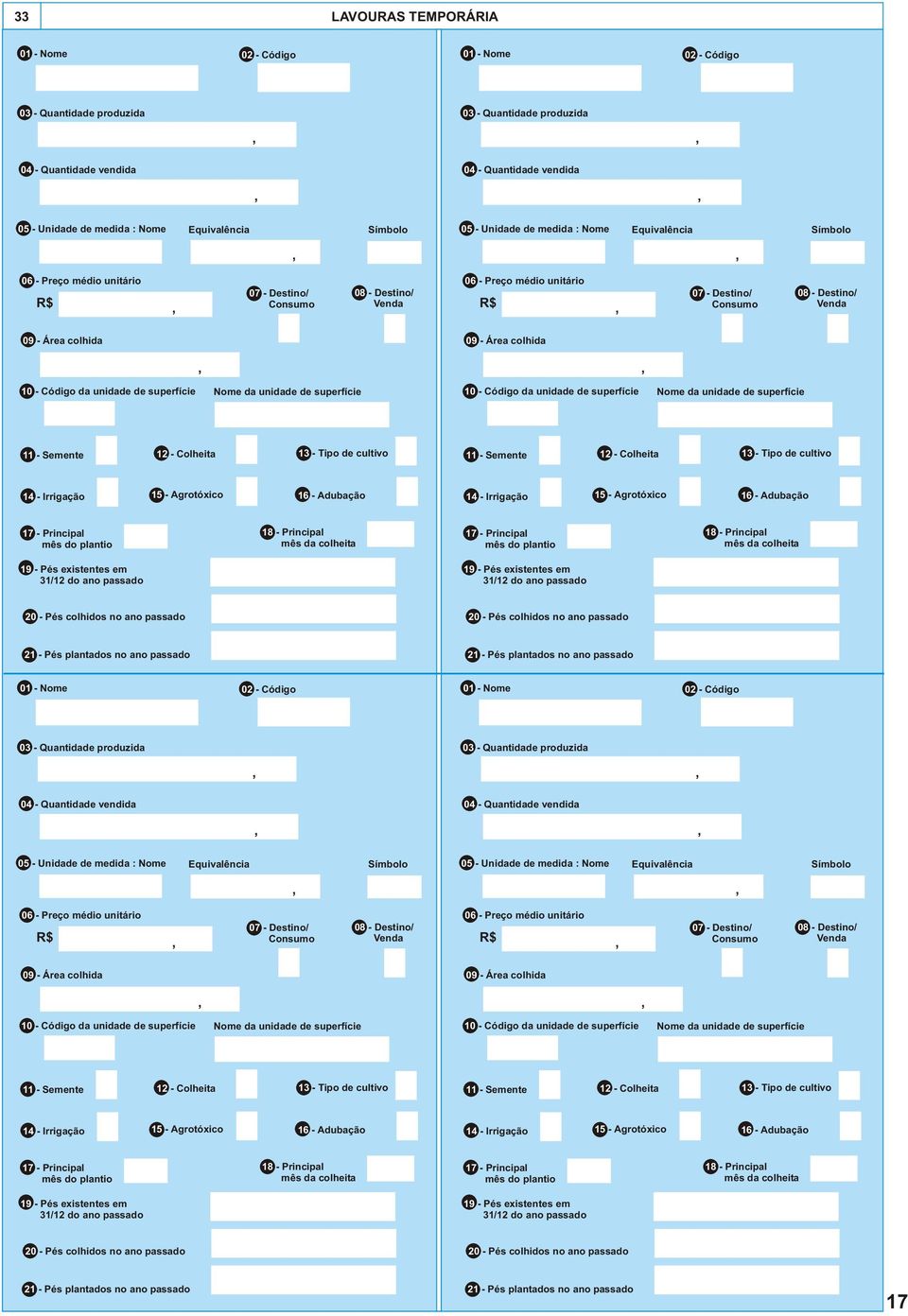 Principal mês da colheita 9 - Pés existentes em / do ano passado 9 - Pés existentes em / do ano passado 0 - Pés colhidos no ano passado 0 - Pés colhidos no ano passado - Pés plantados no ano passado