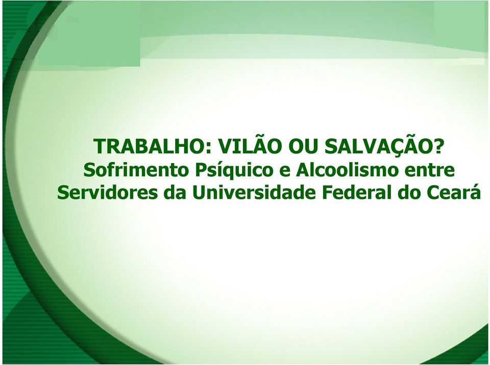 Alcoolismo entre Servidores