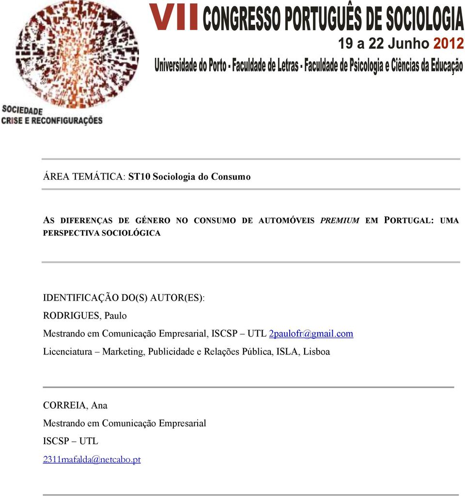 Comunicação Empresarial, ISCSP UTL 2paulofr@gmail.