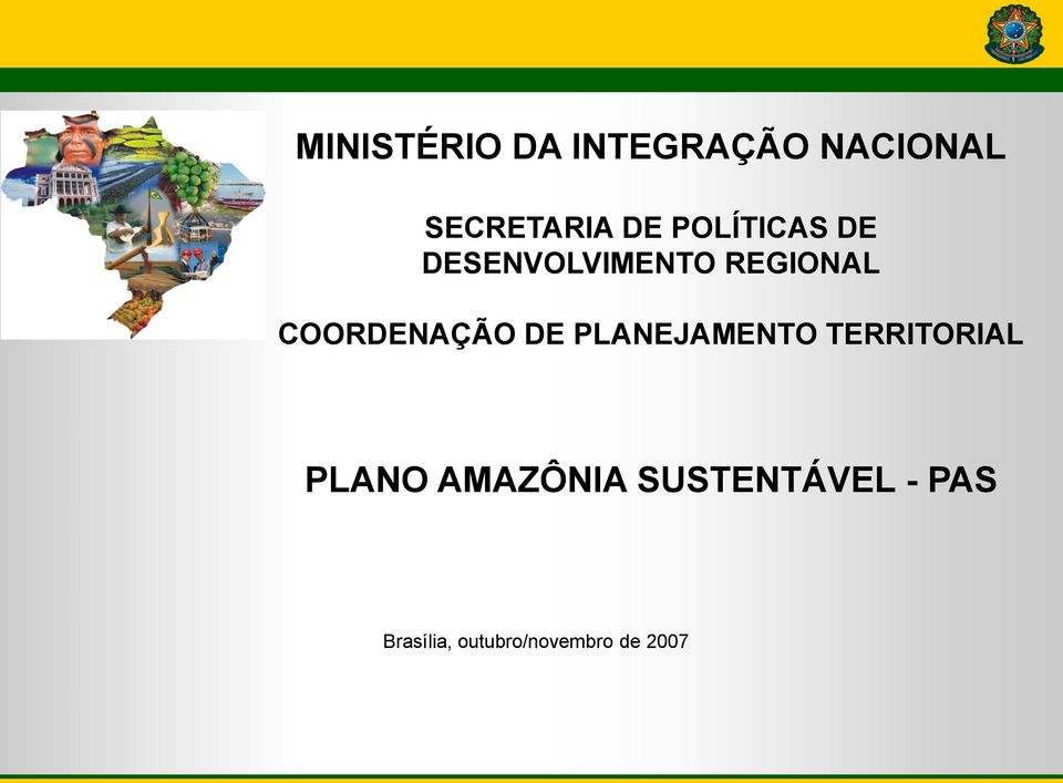 COORDENAÇÃO DE PLANEJAMENTO TERRITORIAL PLANO