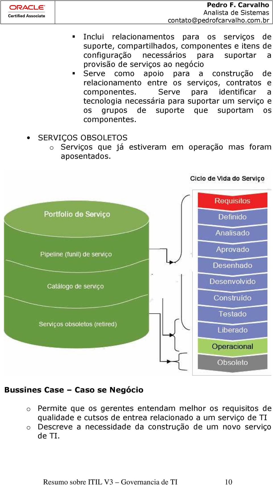 Serve para identificar a tecnologia necessária para suportar um serviço e os grupos de suporte que suportam os componentes.