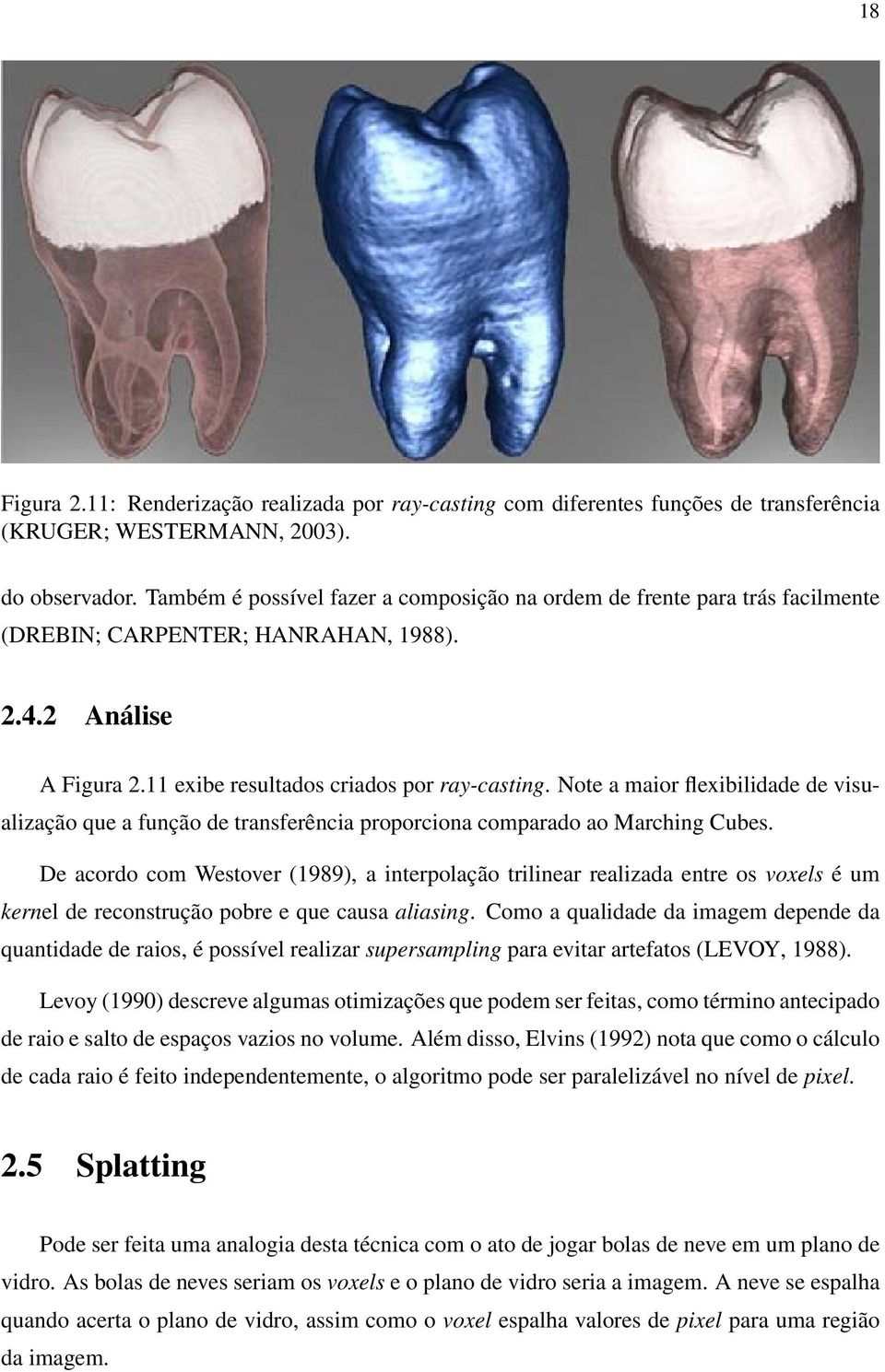 Note a maior flexibilidade de visualização que a função de transferência proporciona comparado ao Marching Cubes.