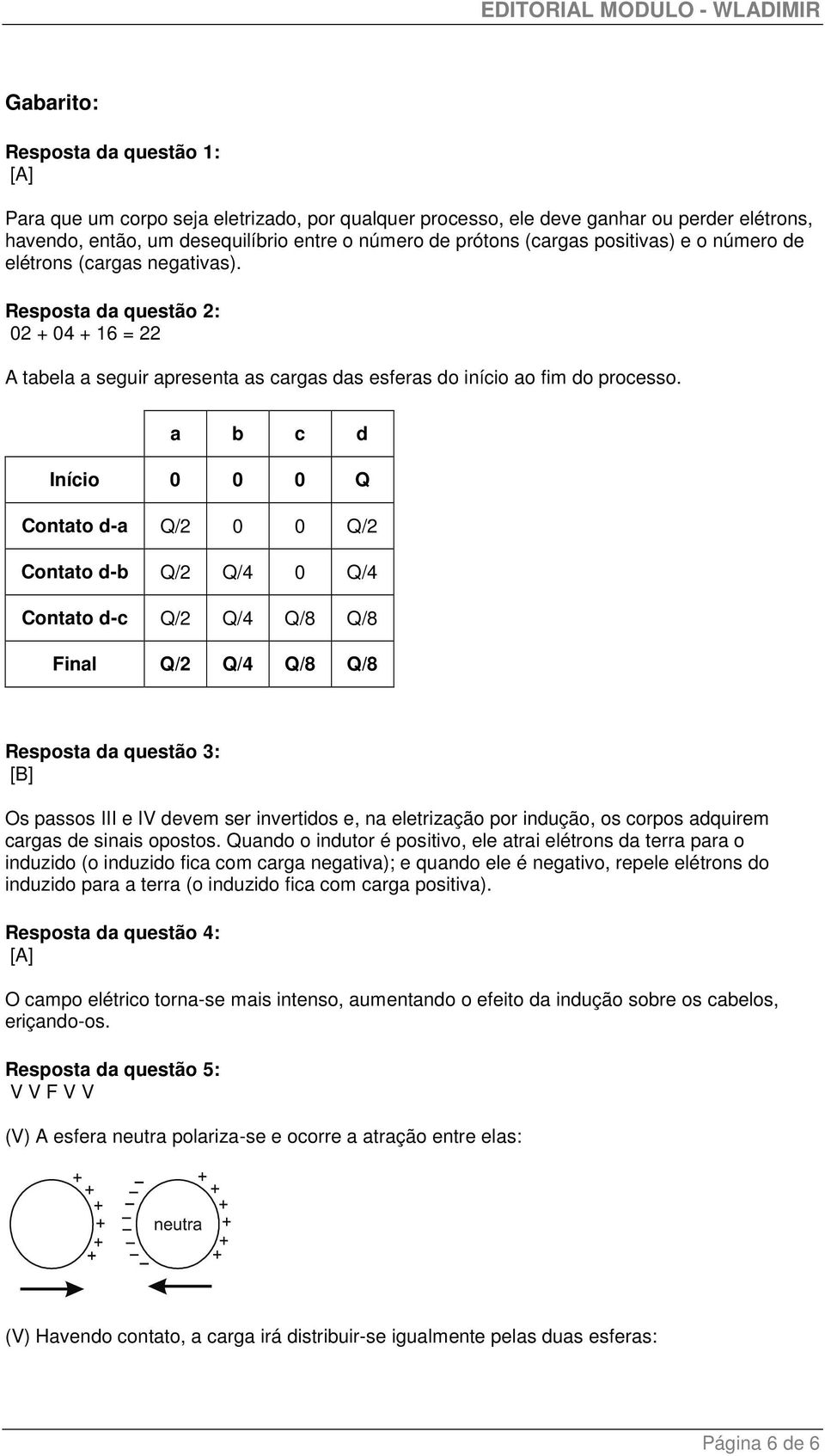 a b c d Início 0 0 0 Q Contato d-a Q/2 0 0 Q/2 Contato d-b Q/2 Q/4 0 Q/4 Contato d-c Q/2 Q/4 Q/8 Q/8 Final Q/2 Q/4 Q/8 Q/8 Resposta da questão 3: [B] Os passos III e IV devem ser invertidos e, na